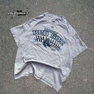 Boston Red Sox Mens Large Grey Baseball T Shirt
